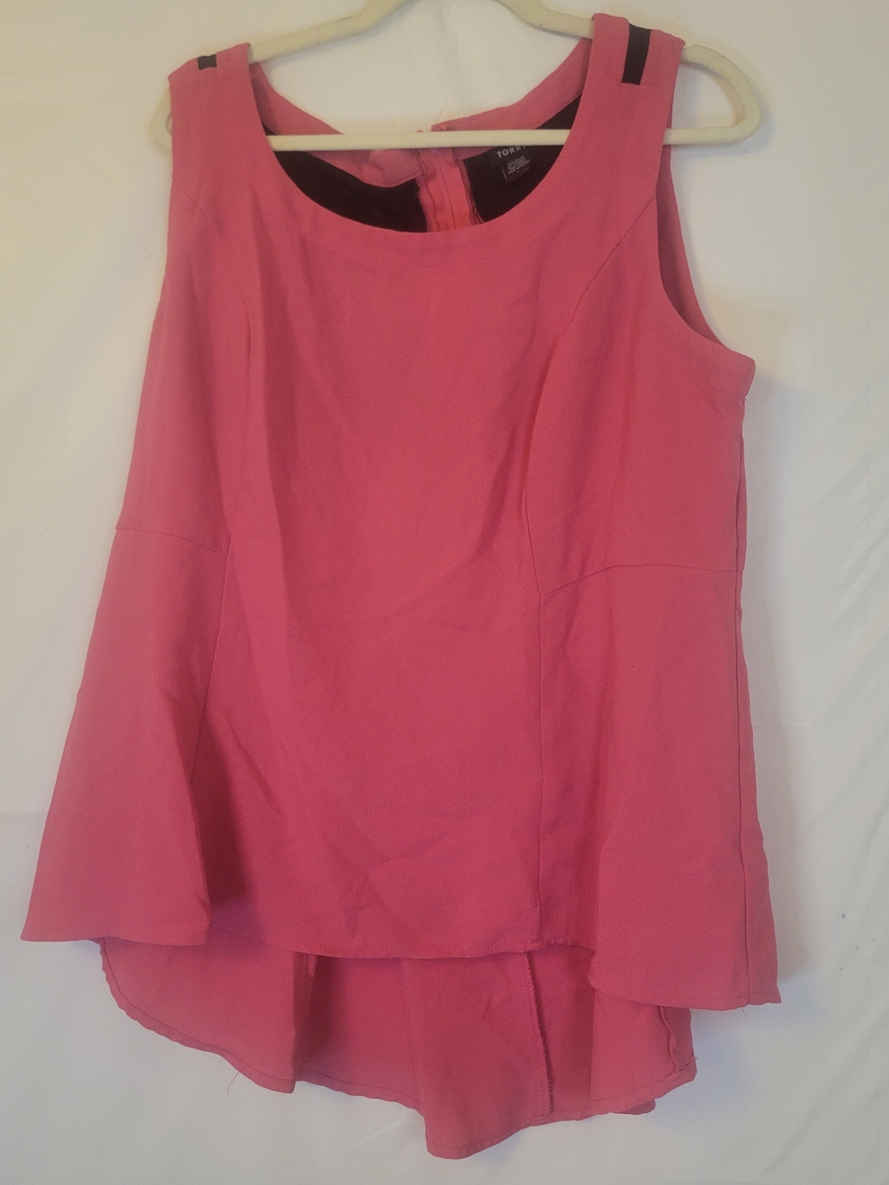 torrid Pink High-Low Sleeveless Blouse
